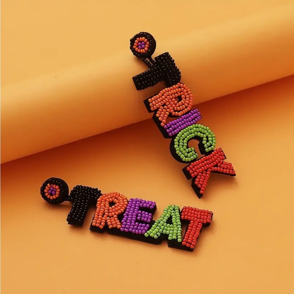 Trick Treat Beaded Earrings